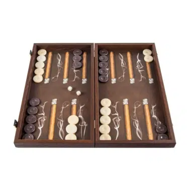 Backgammon Design Cigare Robusto otwarty, widok ogólny pełnej planszy