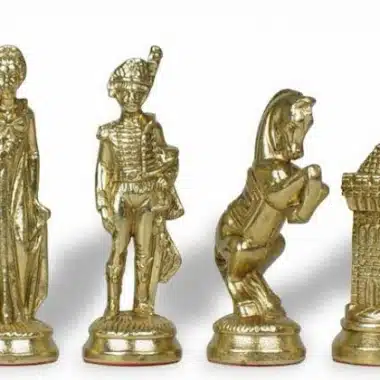 Zestaw szachowy metalowy Grand Napoléon, seria złotych figur