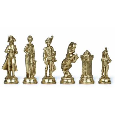 Zestaw szachowy metalowy Grand Napoléon, seria złotych figur