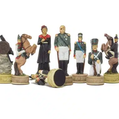 Widok ogólny figur szachowych Kampanii Rosyjskiej III