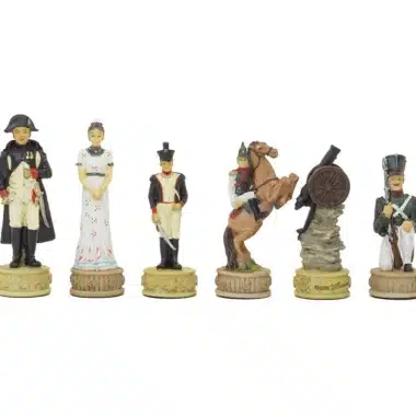 Zestawienie sześciu typów figur Napoleon od króla do piona