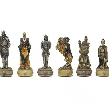 Zestaw szachowy Nieumarli IV, kompletna seria figur z malowanej ręcznie żywicy