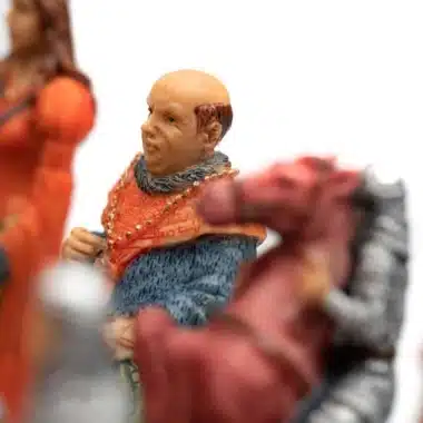 Figura szachowa Robin Hood, szczegółowa twarz postaci z żywicy