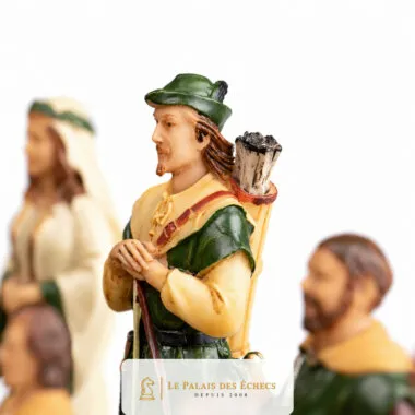 Figura Robin Hood z malowanej ręcznie żywicy, detal postaci
