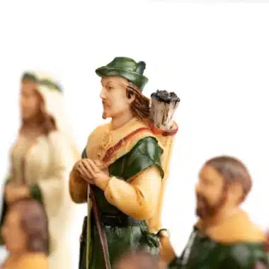 Detal figury Robin Hood z kołczanem na plecach