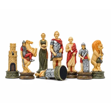 Figury szachowe Rzymianie vs Gladiatorzy, szczegół podstaw z filcu