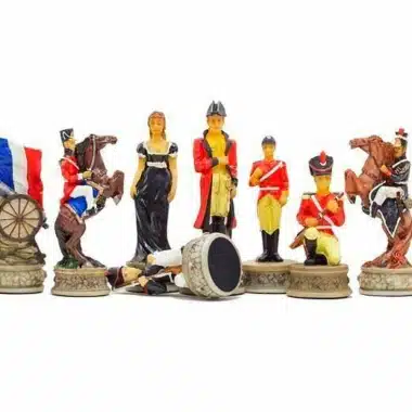 Figury szachowe Bitwa pod Waterloo III, żołnierze malowani szczegółowo w żywicy