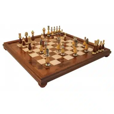 Komplet szachów Grand Oriental na szachownicy z wrzośca i wiązu