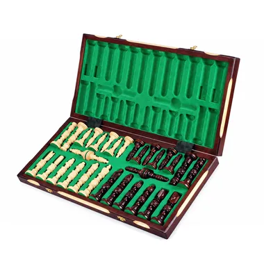 Coffret pliant ouvert avec compartiment vert pour ranger les pièces
