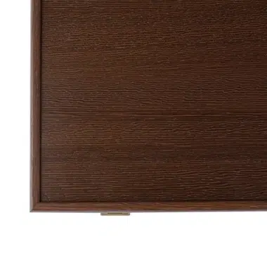 Backgammon z Wenge i Czeczoty Orzechowej, zbliżenie na słoje drewna wieka