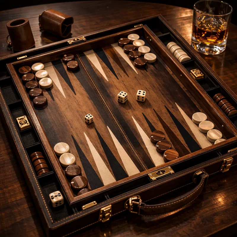 Backgammon drewniany