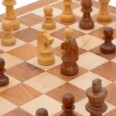 Dwa skoczki na szachownicy w strategicznej akcji - Le Palais Des Echecs