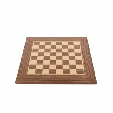Szachownica z drewna oliwnego i wenge widziana z góry, elegancki design - Le Palais Des Echecs