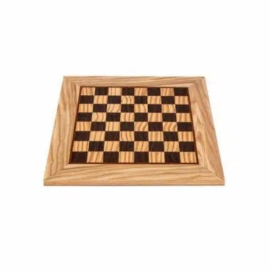 Szachownica z drewna oliwnego i wenge 33×33 cm widziana z góry - Le Palais Des Echecs