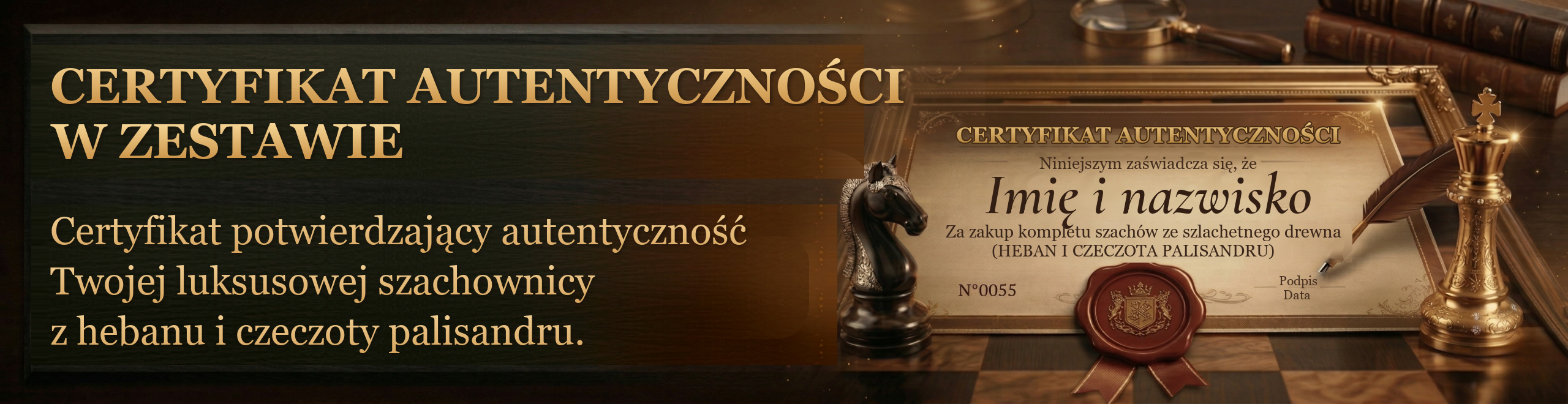 Certyfikat autentyczności - Le Palais des Échecs