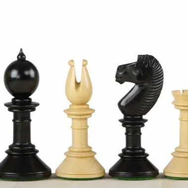 Drewniane szachy z czarnymi i jasnymi figurami, klasyczny design 10,5 cm - Le Palais Des Echecs