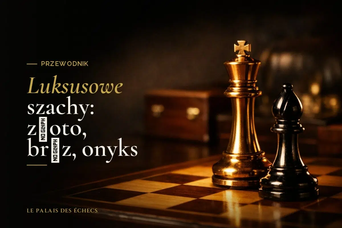 Luksusowe szachy: złoto, brąz, onyks