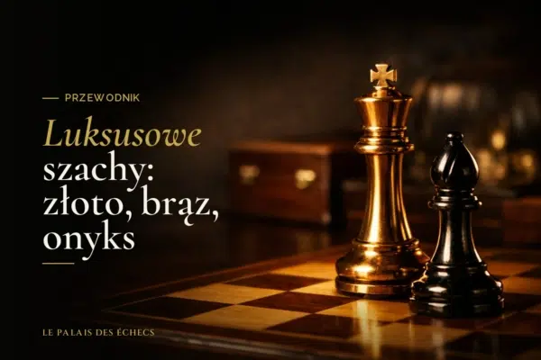 Luksusowe szachy: złoto, brąz, onyks