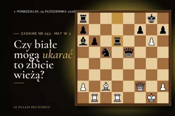 Pozycja zadania szachowego nr 293: Białe zaczynają i dają mata w 2 ruchach